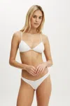 Cotton On Tiny Cotton Triangle Bralette In White