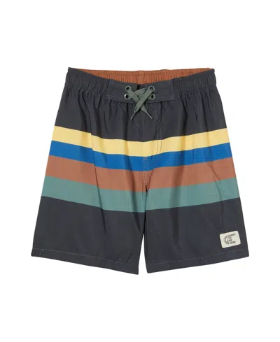 Cotton On Kids' Toddler And Little Boys Bobby Pull On Boardshorts In Black
