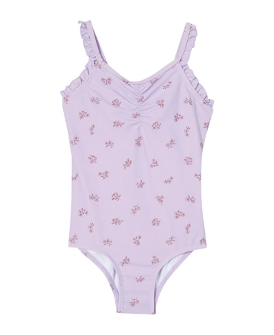 Cotton On Babies' Toddler Girls Arabella One Piece Swimsuit In Lilac Drop,betsy Ditsy