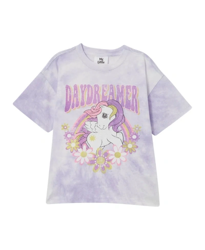 Cotton On Babies' Toddler Girls Drop Shoulder Short Sleeve Graphic T-shirt In Lcn Has My Little Pony,smokey Lilac