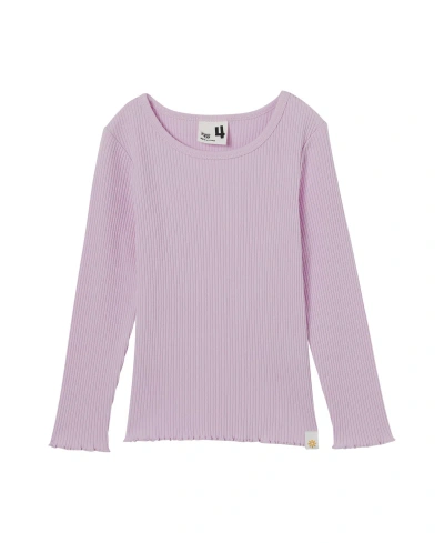 Cotton On Babies' Toddler Girls Jade Crew Long Sleeve Top In Pale Violet