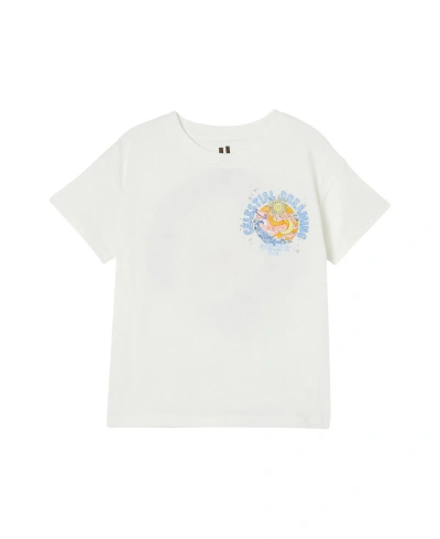 Cotton On Babies' Toddler Girls Poppy Short Sleeve Print T-shirt In Vanilla,celestial Dreamer