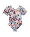 COTTON ON TODDLER GIRLS PUFF SLEEVE ONE PIECE SWIMSUIT