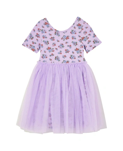 Cotton On Babies' Toddler Girls Sophia Dress Up Short Sleeve Dress In Ava Ditsy,lilac Drop