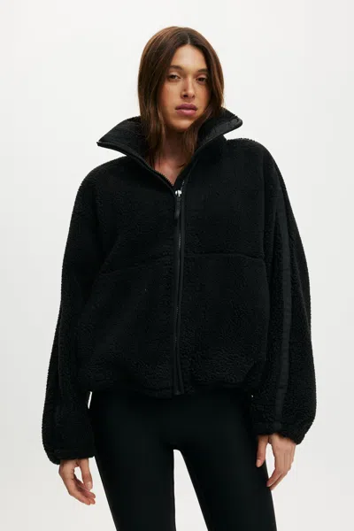 Cotton On Trail Sherpa Jacket In Black