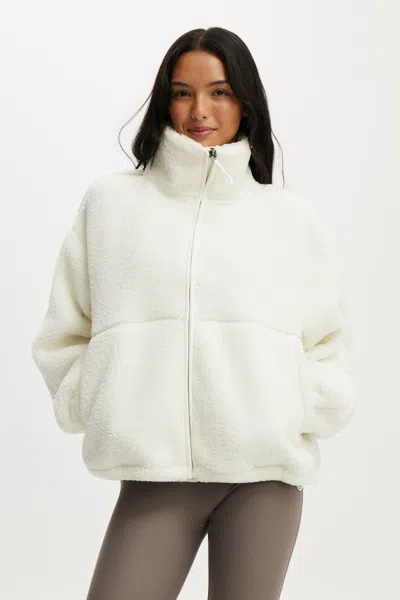Cotton On Trail Sherpa Jacket In White