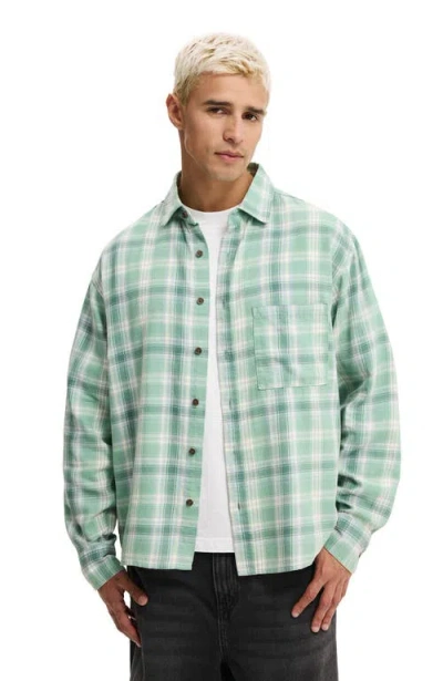 Cotton On Tribeca Long Sleeve Shirt In Green