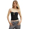 Cotton On Trim Buckle Detail Tube Top In Black