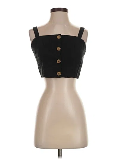 Pre-owned Cotton On Tube Top Black Strapless Neckline Tops