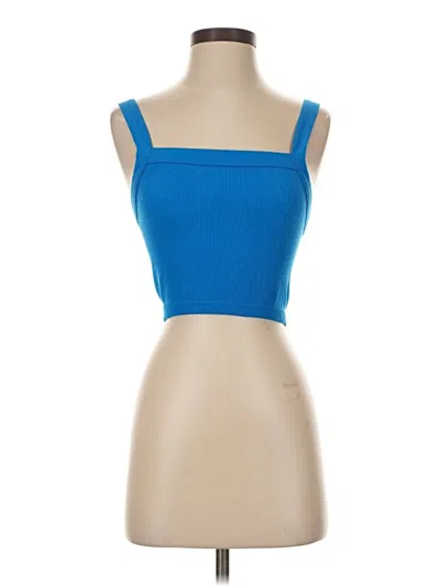 Pre-owned Cotton On Tube Top Blue Strapless Neckline Tops