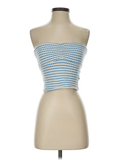 Pre-owned Cotton On Tube Top Blue Strapless Neckline Tops