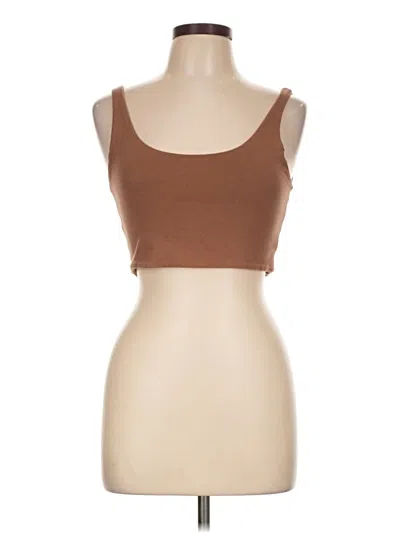 Pre-owned Cotton On Tube Top Brown Strapless Neckline Tops