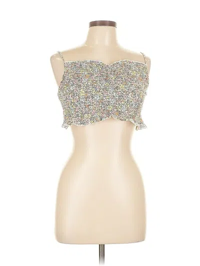 Pre-owned Cotton On Tube Top Ivory Strapless Neckline Tops In White