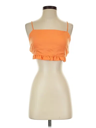 Pre-owned Cotton On Tube Top Orange Strapless Neckline Tops