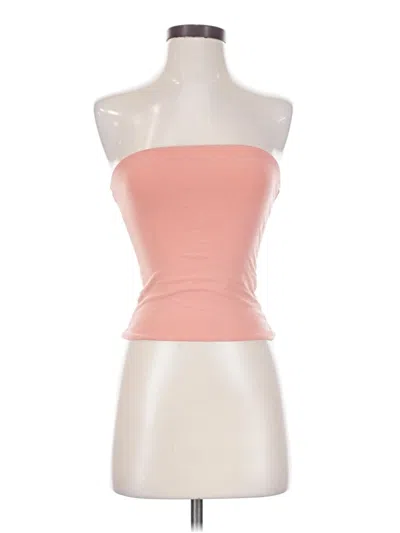 Pre-owned Cotton On Tube Top Pink Strapless Neckline Tops