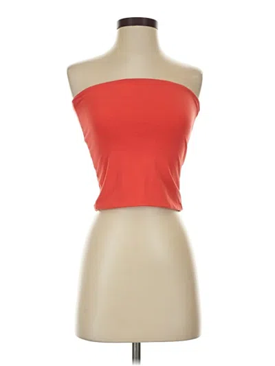 Pre-owned Cotton On Tube Top Red Strapless Neckline Tops