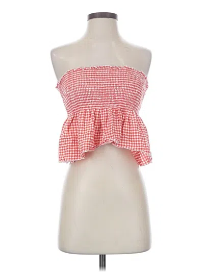 Pre-owned Cotton On Tube Top Red Strapless Neckline Tops