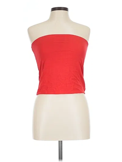 Pre-owned Cotton On Tube Top Red Strapless Neckline Tops