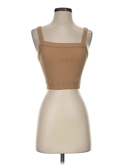 Pre-owned Cotton On Tube Top Tan Strapless Neckline Tops