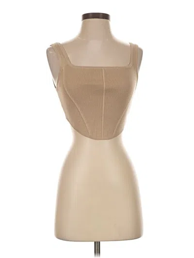 Pre-owned Cotton On Tube Top Tan Strapless Neckline Tops