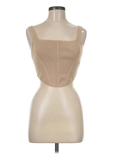 Pre-owned Cotton On Tube Top Tan Strapless Neckline Tops
