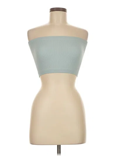 Pre-owned Cotton On Tube Top Teal Strapless Neckline Tops In Blue