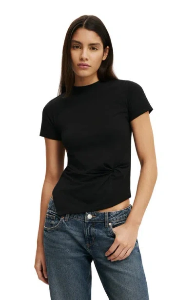 Cotton On Twist Short Sleeve Tee In Animal Print