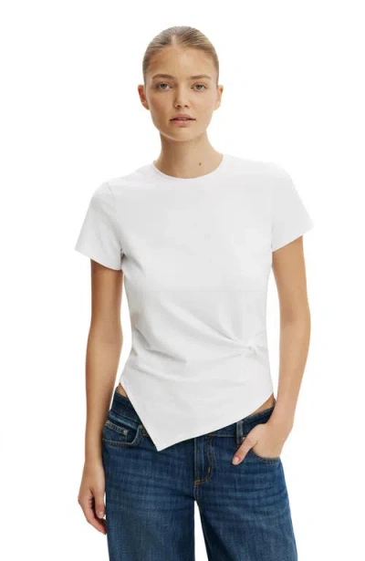 Cotton On Twist Short Sleeve Tee In White