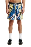 Cotton On Tylah Saunders Short In Black,lilac,gold,tylah Saunders