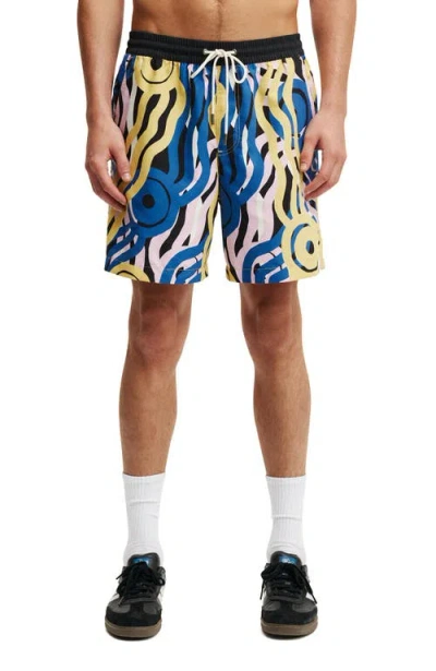 Cotton On Tylah Saunders Short In Black,lilac,gold,tylah Saunders