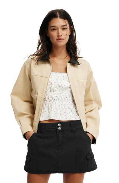 Cotton On Tyler Barn Jacket In Tan