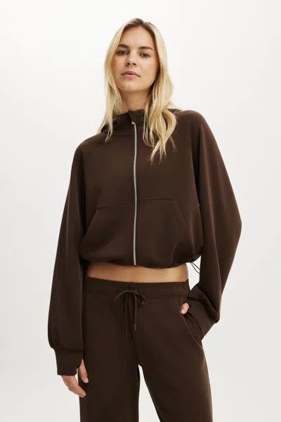 Cotton On Ultimate Soft Hooded Jacket In Brown