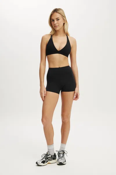 Cotton On Ultra Luxe Invisible Scrunch V Shortie Short In Black