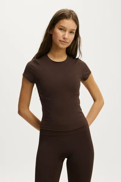 Cotton On Ultra Soft Fitted Tshirt In French Roast
