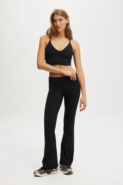 Cotton On Ultra Soft Roll Over Flare In Black