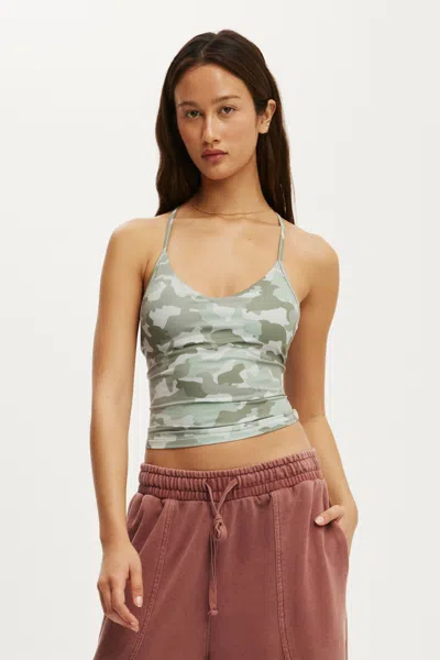 Cotton On Ultra Soft V Neck Racer Back Tank In Green