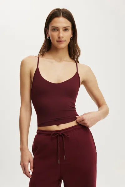Cotton On Ultra Soft V Neck Racer Back Tank In Brown