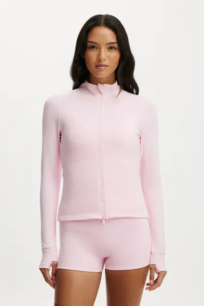 Cotton On Ultra Soft Zip Through Jacket In Pink