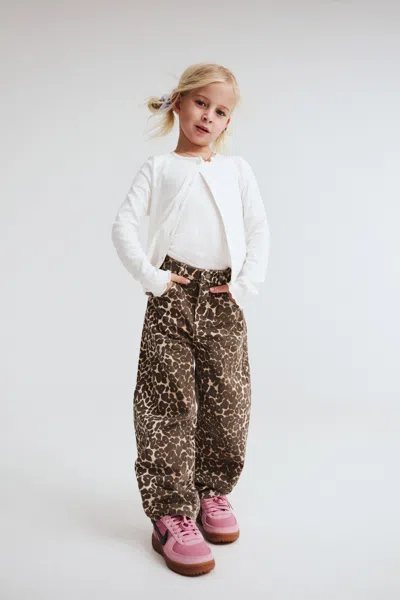 Cotton On Kids Kid's Unisex Barrel Leg Denim Jean In Brown