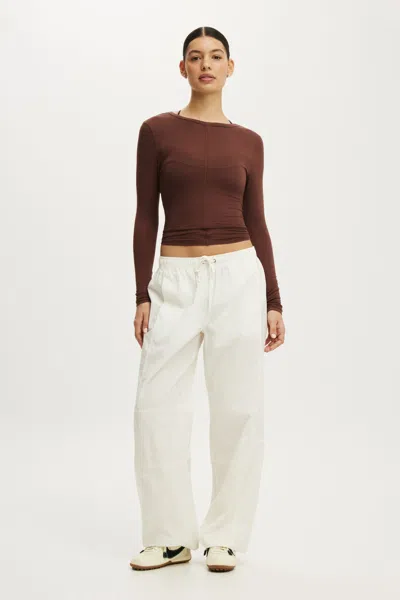 Cotton On Utility Baggy Pant In Brown