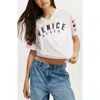 Cotton On V Neck Regular Cropped Graphic Tee In Venice Beach