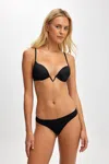 Cotton On V Wire Lightly Lined Bra In Black