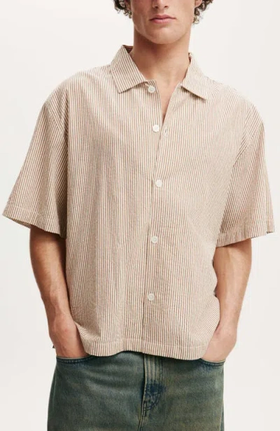 Cotton On Ventura Short Sleeve Shirt In Gray