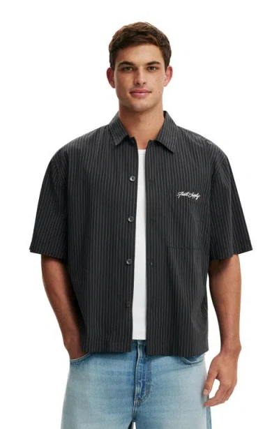 Cotton On Ventura Short Sleeve Shirt In Black