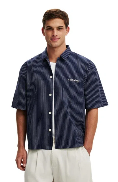 Cotton On Ventura Short Sleeve Shirt In Blue