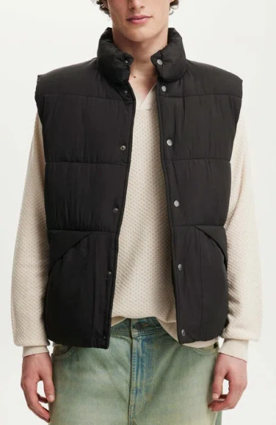 Cotton On Vermont Puffer Vest In Black