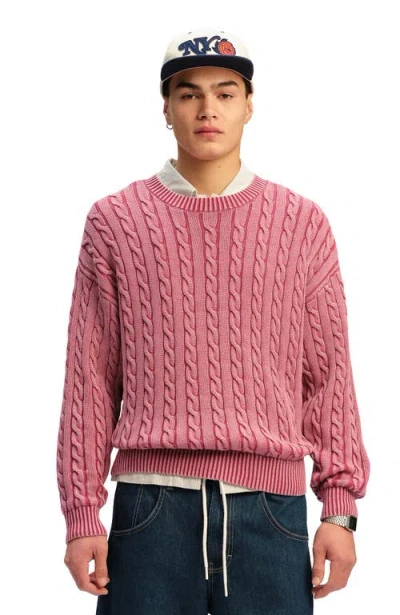 Cotton On Washed Box Fit Crew Knit In Pink