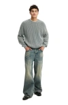 Cotton On Washed Box Fit Crew Knit In Gray
