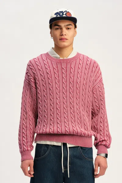 Cotton On Washed Box Fit Crew Knit In Pink