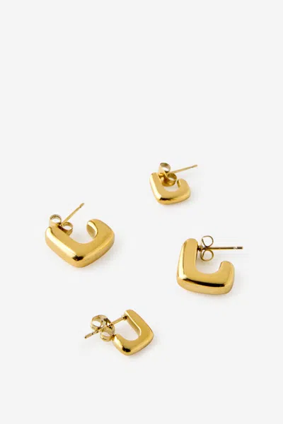 Cotton On Waterproof 2pk Mid Earring In Gold